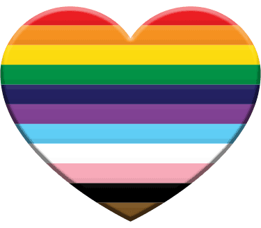 A rainbow heart